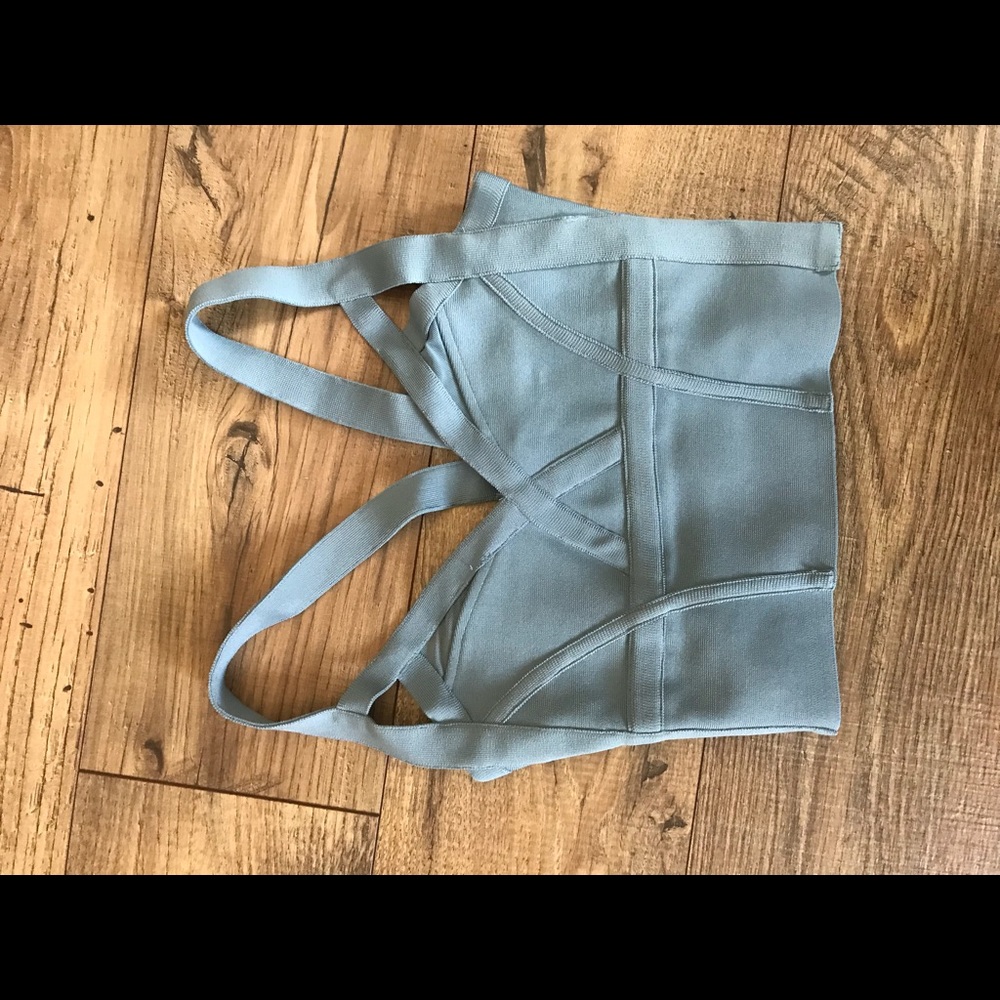 Blue bandage crop top